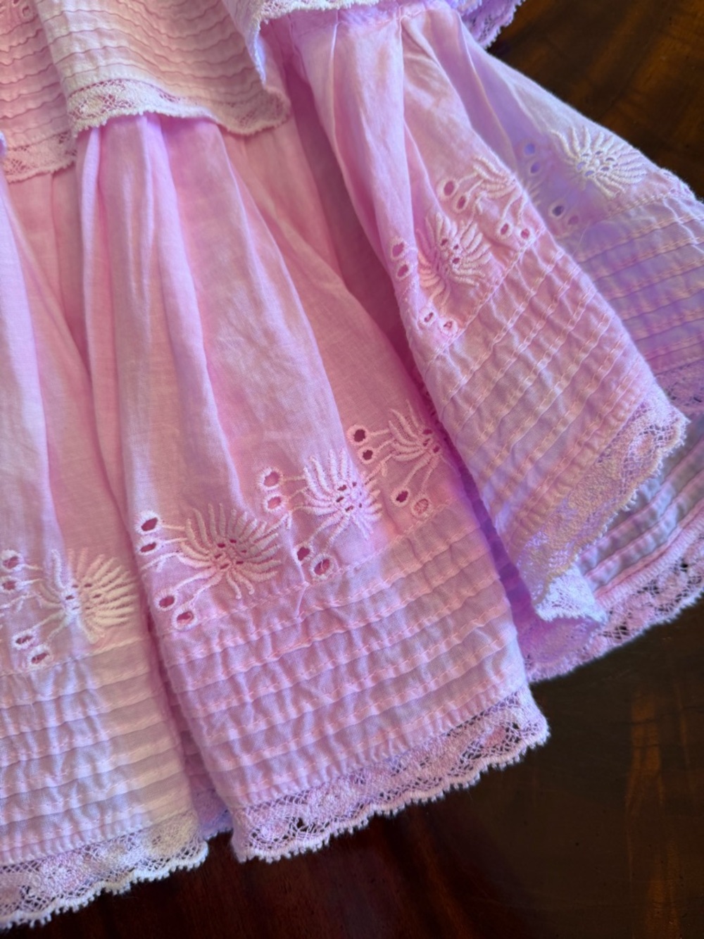 New Loveshackfancy Gwen Dress Peony Pink Size Medium - Picture 13 of 17